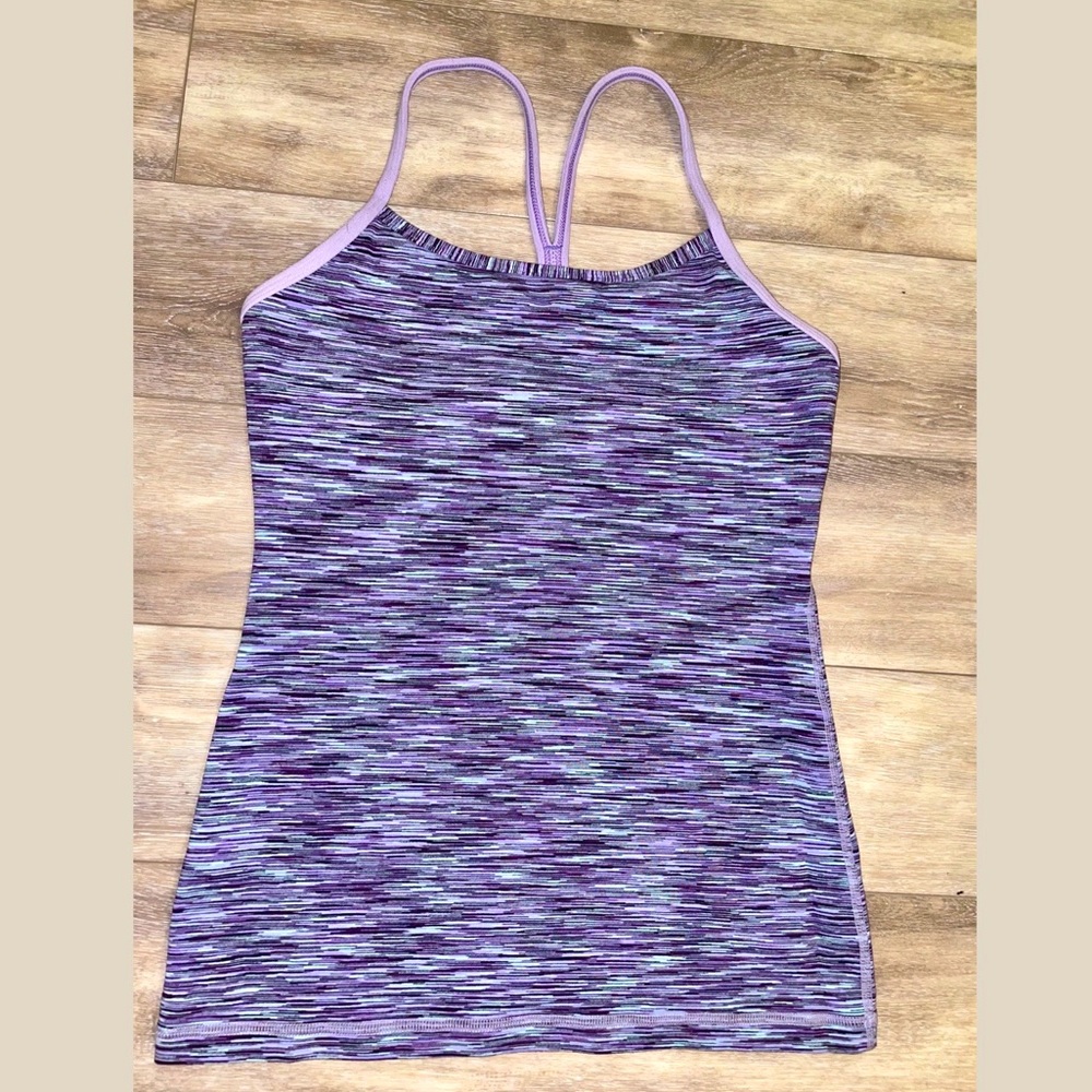 Lululemon Athletica power Y tank top Size 4 multi colour
